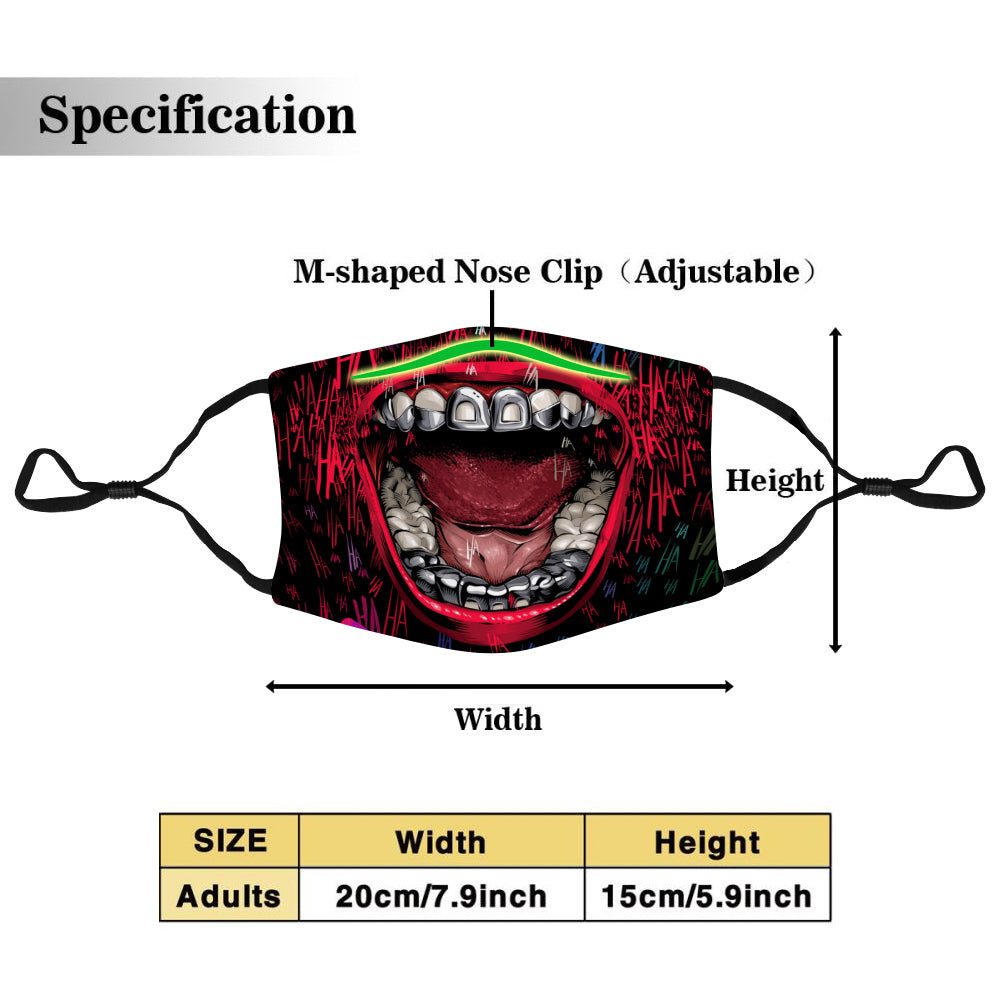 Mouth? Face Cover Dust Proof Face Cover with Filter Element, Multiple Spare Filter Cartridges