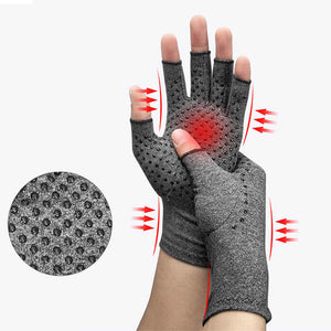 1 Pair Compression Arthritis Gloves Premium Arthritic Joint Pain Relief Hand Gloves Therapy Open Fingers Compression Gloves