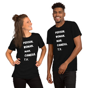 Person Woman Man Camera TV Shirt, Liberal Shirt, Democrat Shirt, Memory Question Shirt, MoCA Test Shirt