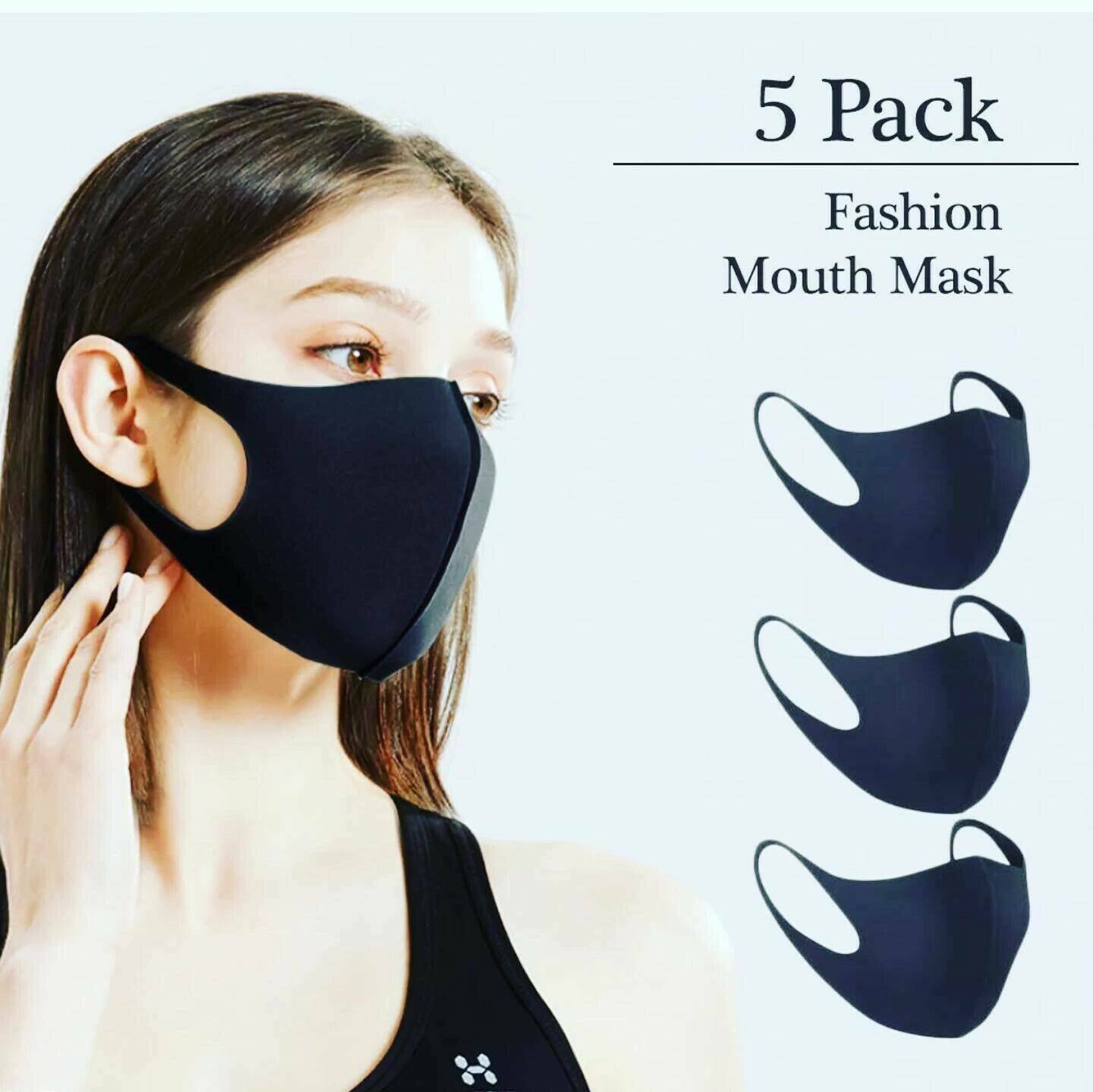 5 PCS- Reusable Mask Cloth Washable Breathable Face Cover [SHIP NOW]